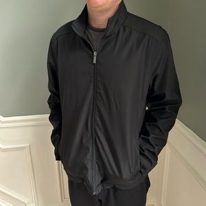 Structure black full zip lightweight spring jacket medium